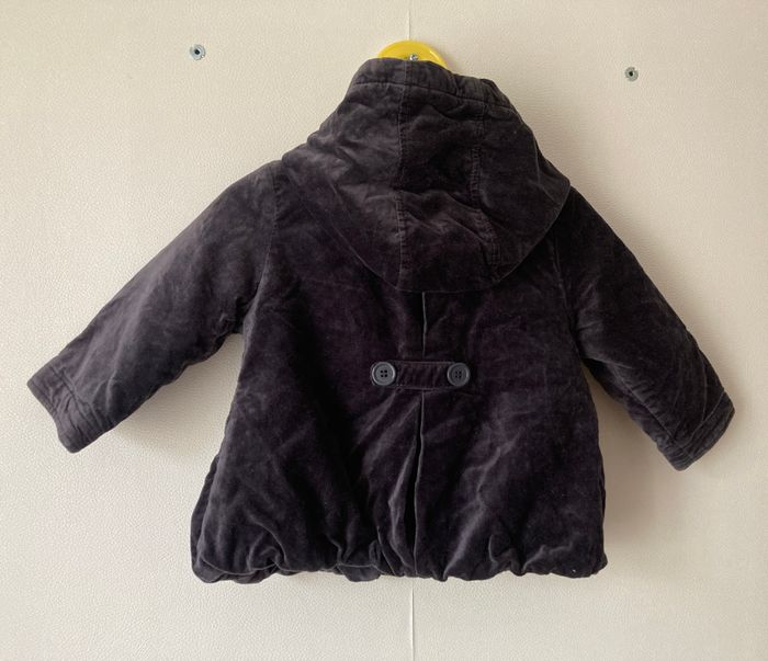 manteau effet panne de velours taille 18 mois - photo numéro 2