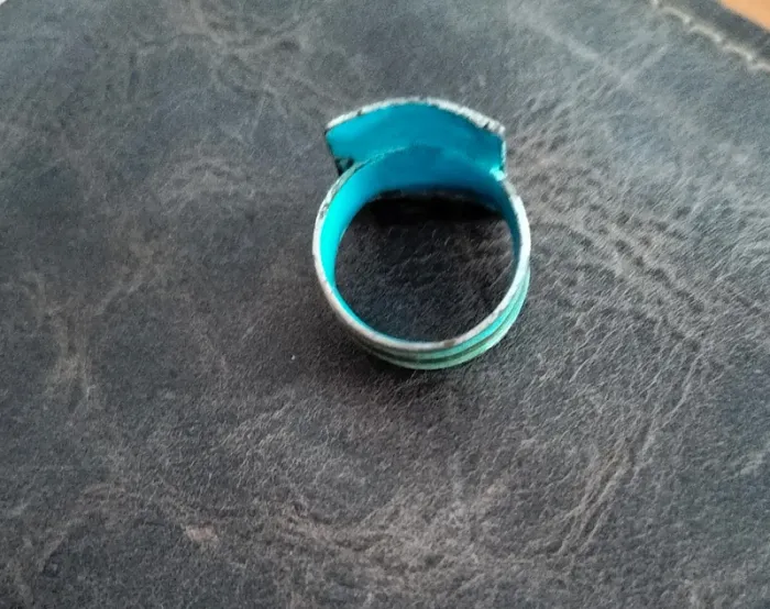 bague artisanale, graphique - photo numéro 2