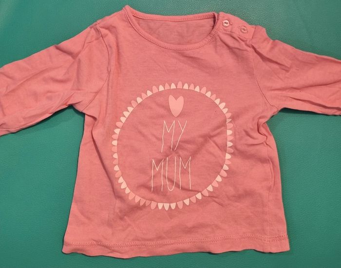 Lot t-shirt ml 9 mois kiabi - photo numéro 2