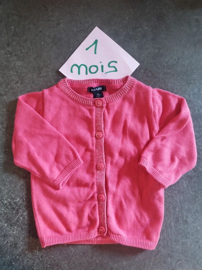 Gilet rose fushia 1 mois