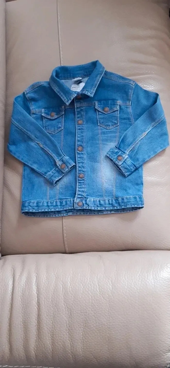 Veste en jeans stretch "tex" 36m état neuve - photo numéro 2