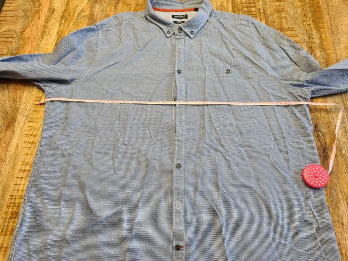 Chemise neuve bleu marine avec motif 47 48 xxxl - photo numéro 7