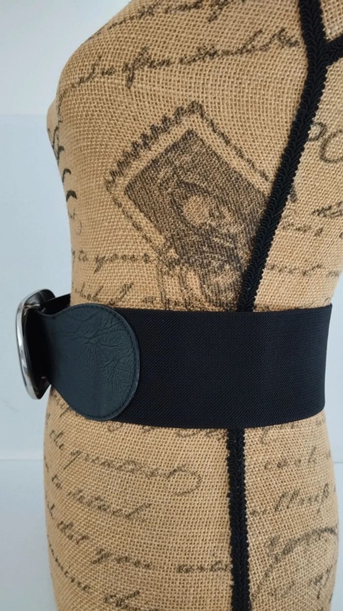 Ceinture noire élastique 75/80 cm femme - photo numéro 5