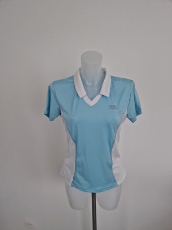 Polo d'équitation bleu, blanc Askara Compétition