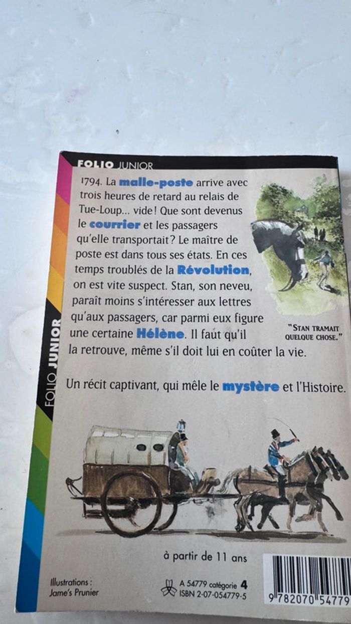 Livre Les Disparus de la Malle-Poste - Évelyne Brisou-Pellen (Folio Junior) - photo numéro 4