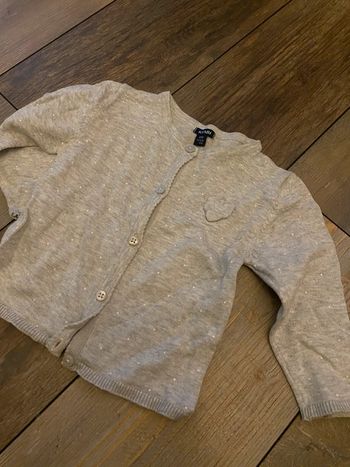 Gilet Kiabi 12 mois gris boutons coeur