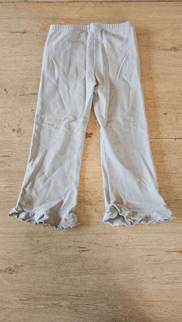 Legging gris clair légèrement évasé, avec poche et froufous dans le bas, Mini chine, 6 ans - photo numéro 5