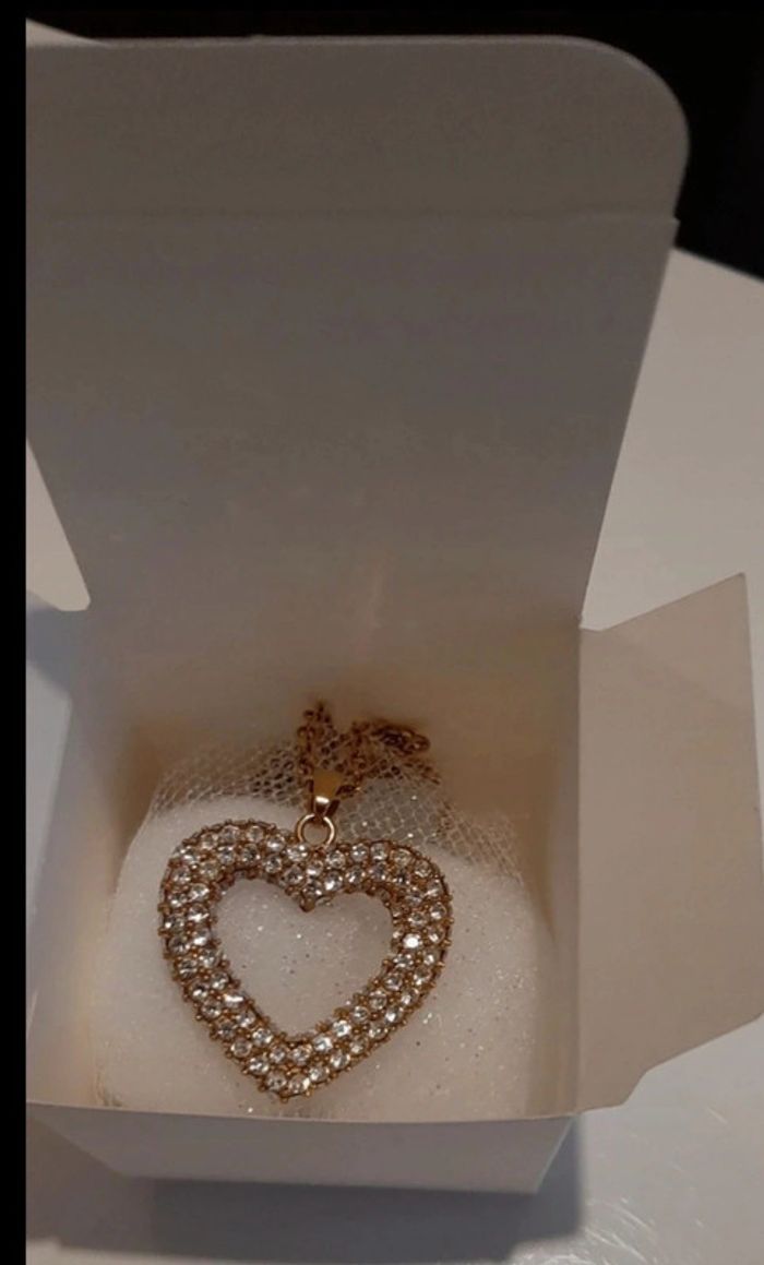 Pendentif cœur strass