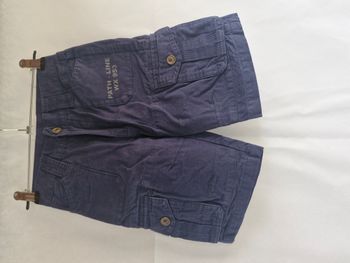 Short 3 ans Tissaia Bleu marine inscription path line wx 953