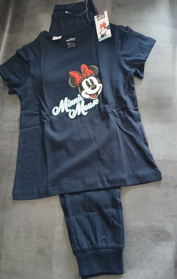 ensemble pyjamas fille minnie disney 122/128 cm 7/8 ans