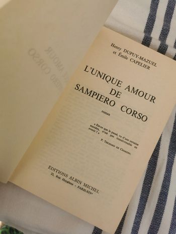 L’Unique amour de Sampiero Corso roman