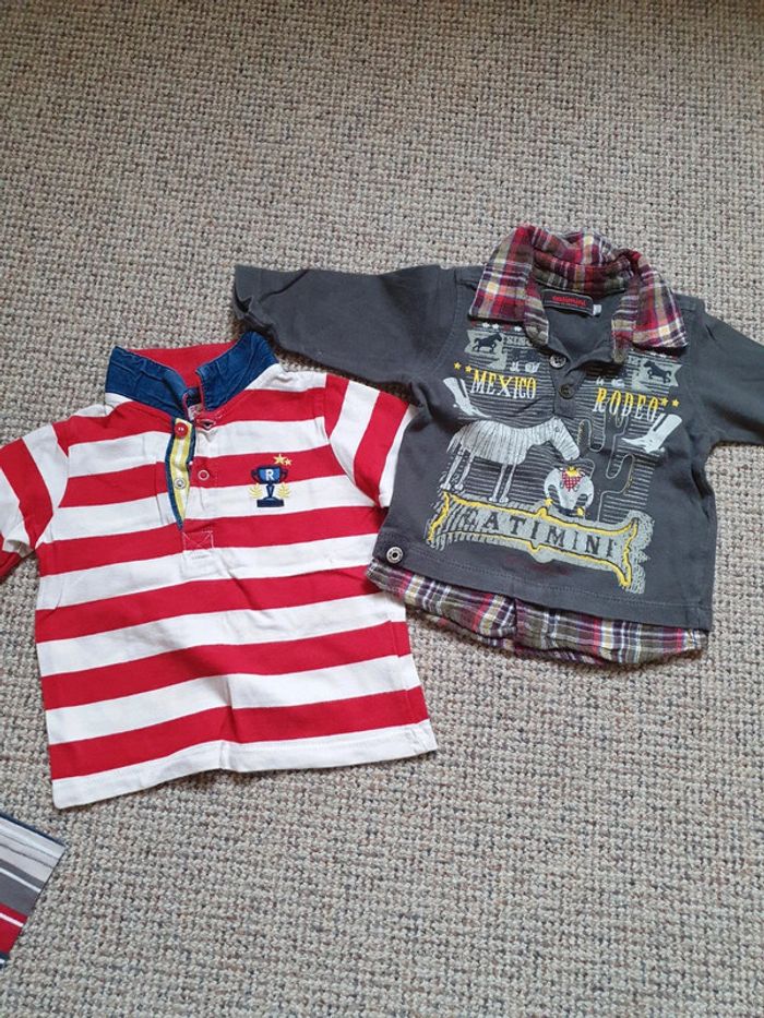 Lot 2 polos 6 mois catimini dpam