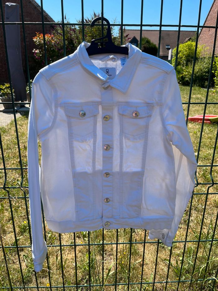 Veste en jean blanche fille 12 ans