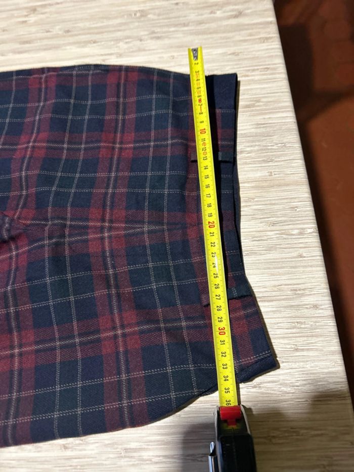 Pantalon vintage kitsch à carreaux doux et chaud S 36 M 38 taille élastique - photo numéro 4