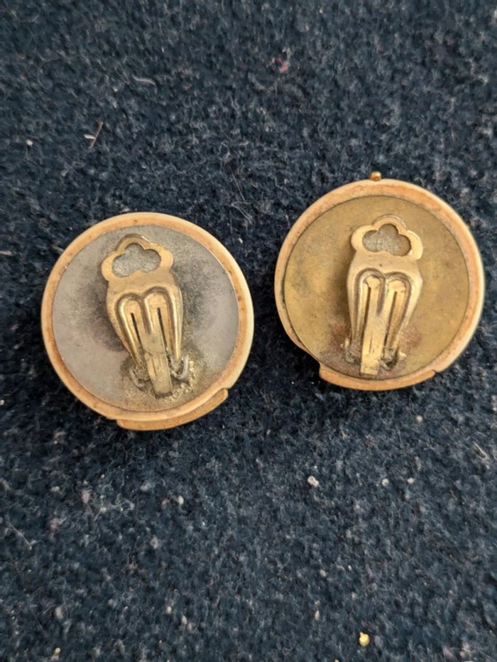 Boucles d'oreilles a clips vintage - photo numéro 2