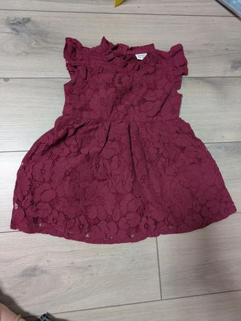 Robe bordeaux patpat 12-18 mois mariage
