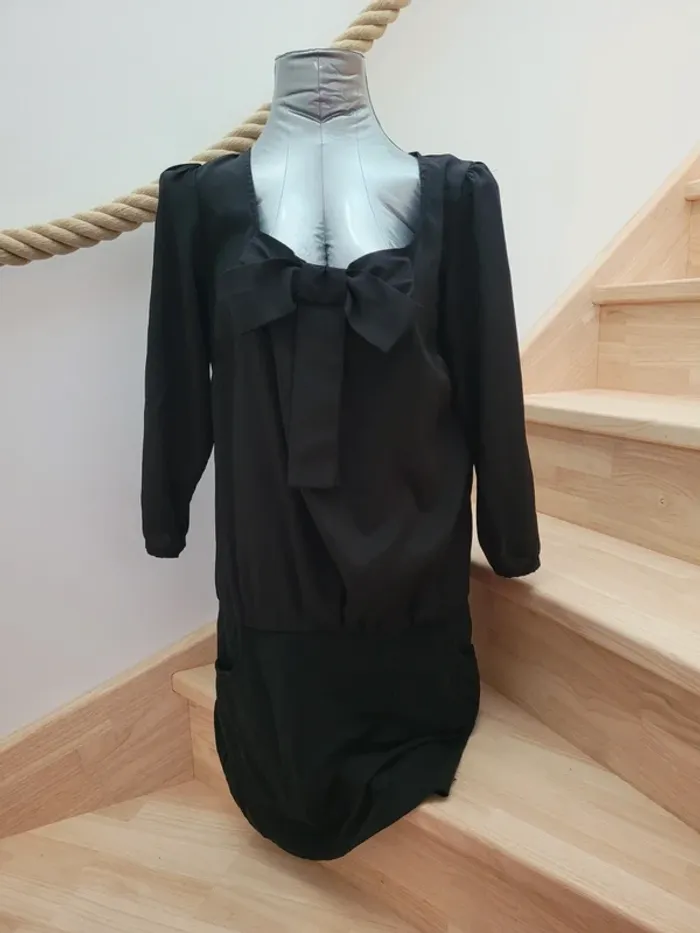 Robe manches 3/4 à nœud taille L - photo numéro 2