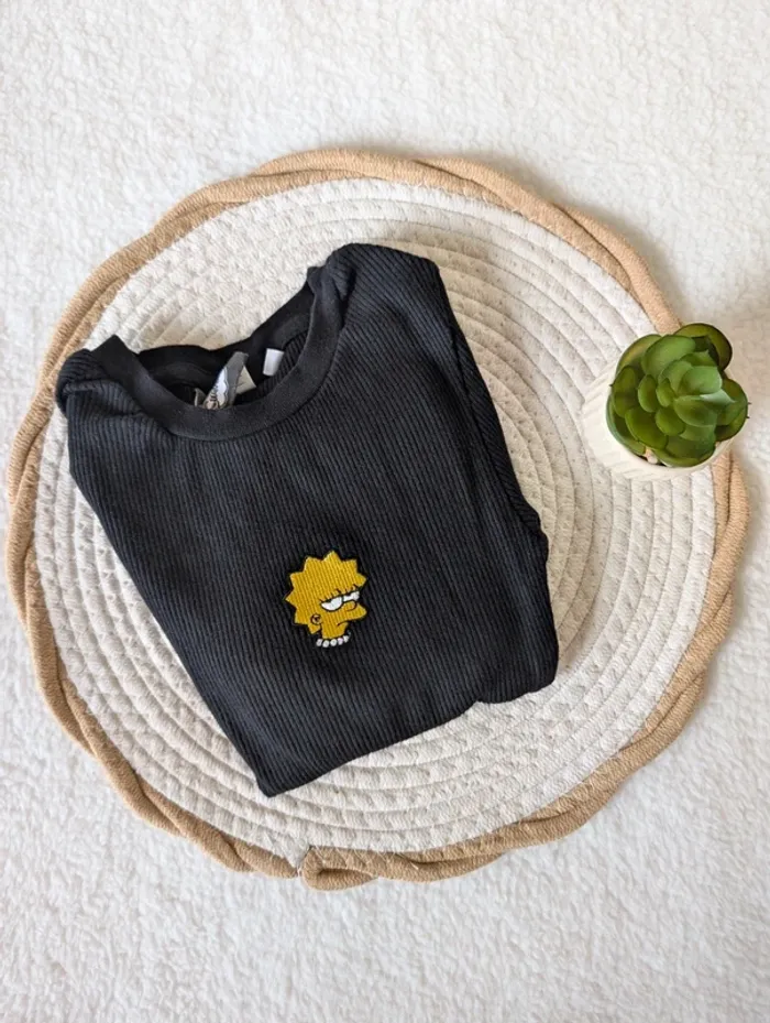 🖤 T-shirt stretch Lisa Simpson x Jennyfer - XXS