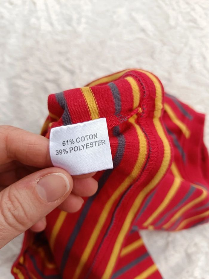 Tee shirt chemise manches longues à rayures Garçon 6 mois - photo numéro 6