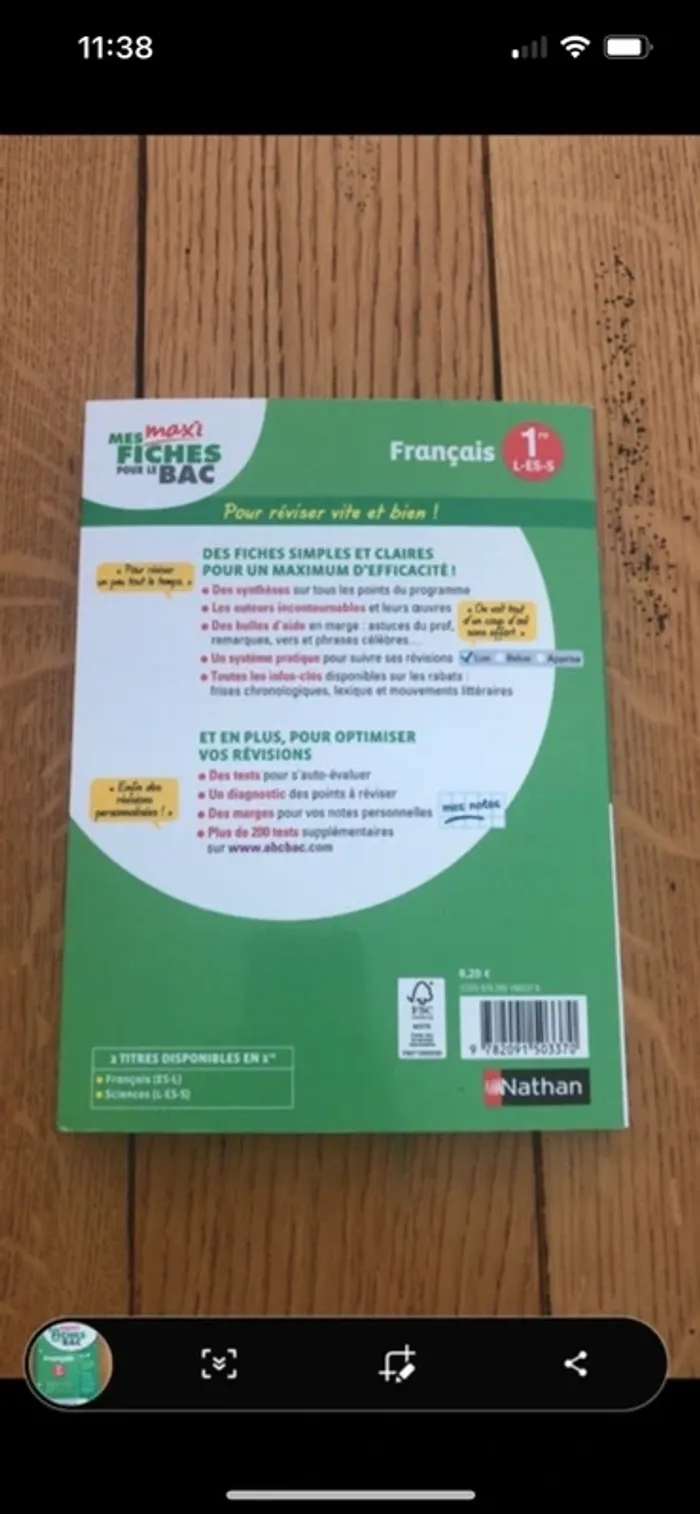 Livre fiche de bac 1ere - photo numéro 2
