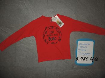 tee shirt orchestra thème " girly gang" 10 ans