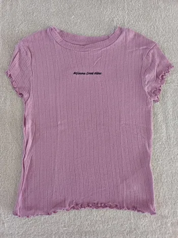 Tee-shirt mauve Tape à l'Œil XXS 12 ans (réf perso G-O46)(familleac72)