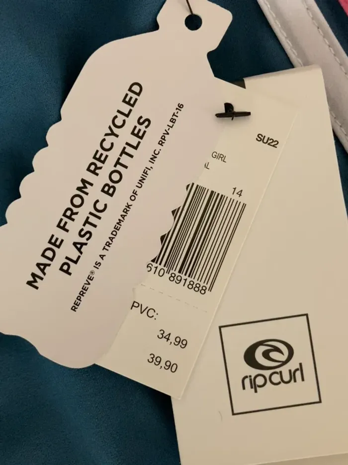Rip curl short recycled bleu fille 14 ans - photo numéro 4