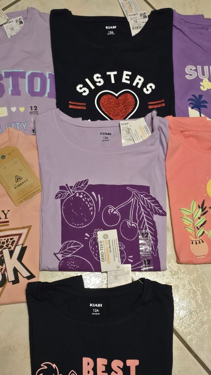 (Tous Neufs non portés) 🏷🥰🤩🩷 superbe lot Tee-shirts MC 12 ans fille 🥰🤩🩷 - photo numéro 6