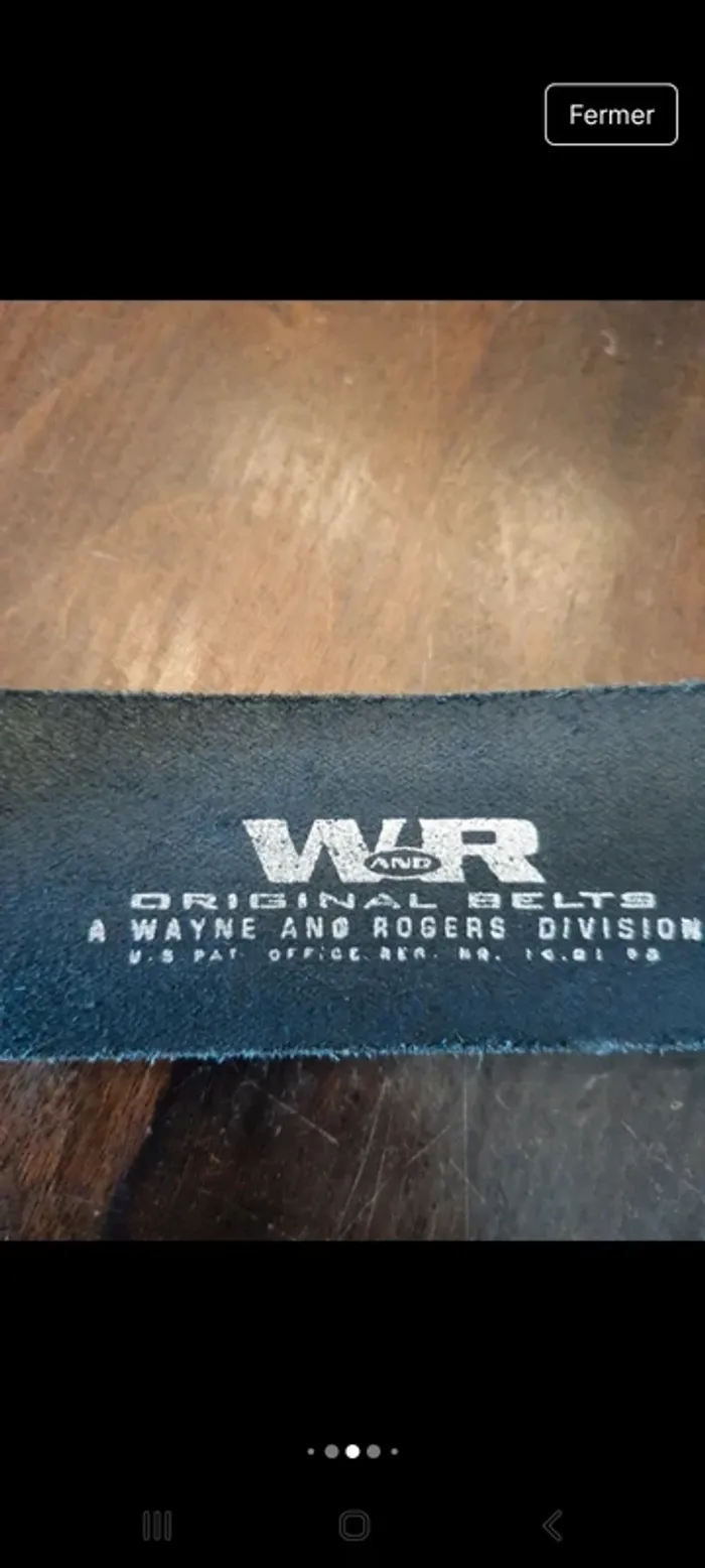Ceinture homme cuir noir Rogers Wayne 75cm - photo numéro 9