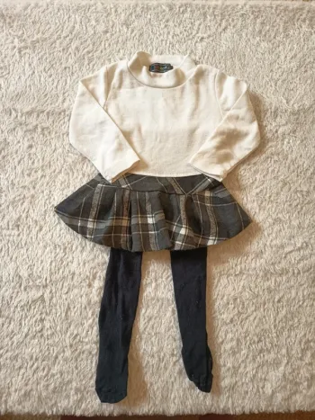 Robe courte manches longues Chicaprie en 6M