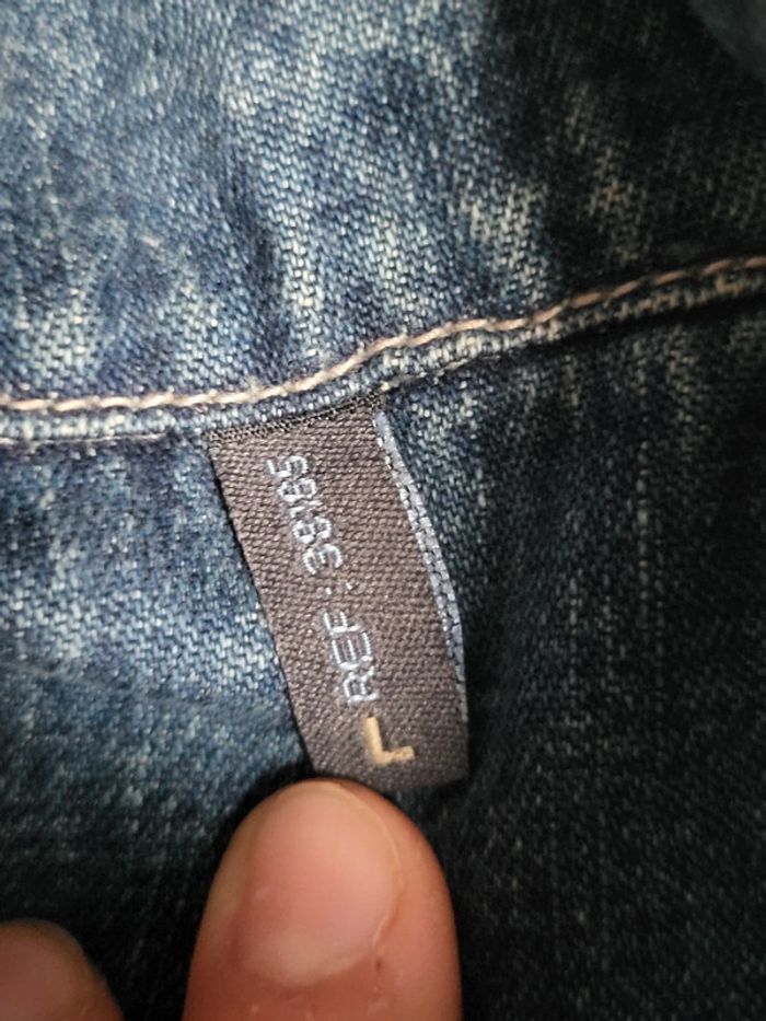 Superbe veste en jeans taille L. - photo numéro 3