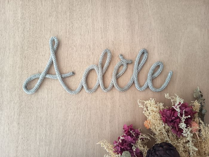 Prénom en tricotin personnalisé