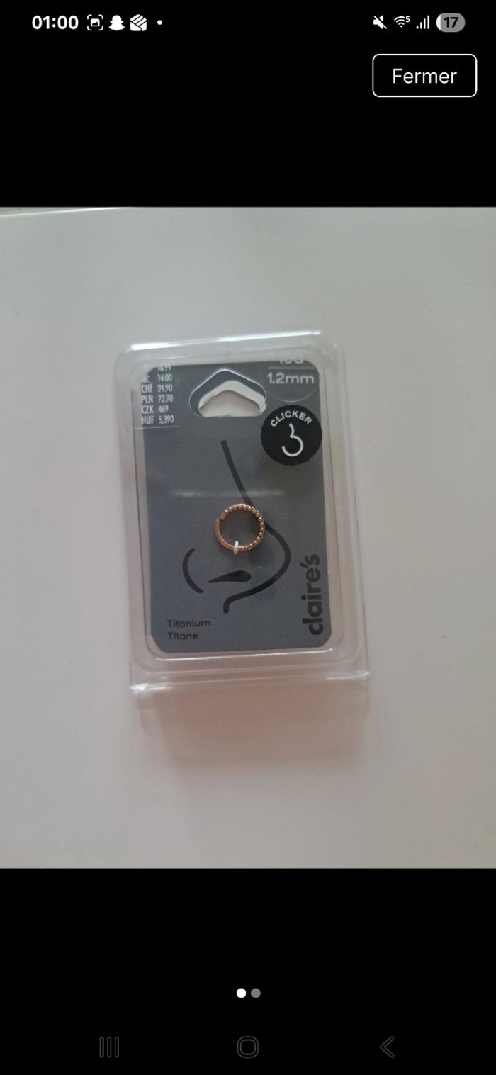 Piercing nez