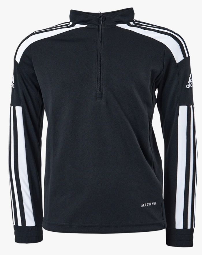 Sweat d’entraînement adidas AEROREADY à col zippé – Noir/Blanc - photo numéro 2