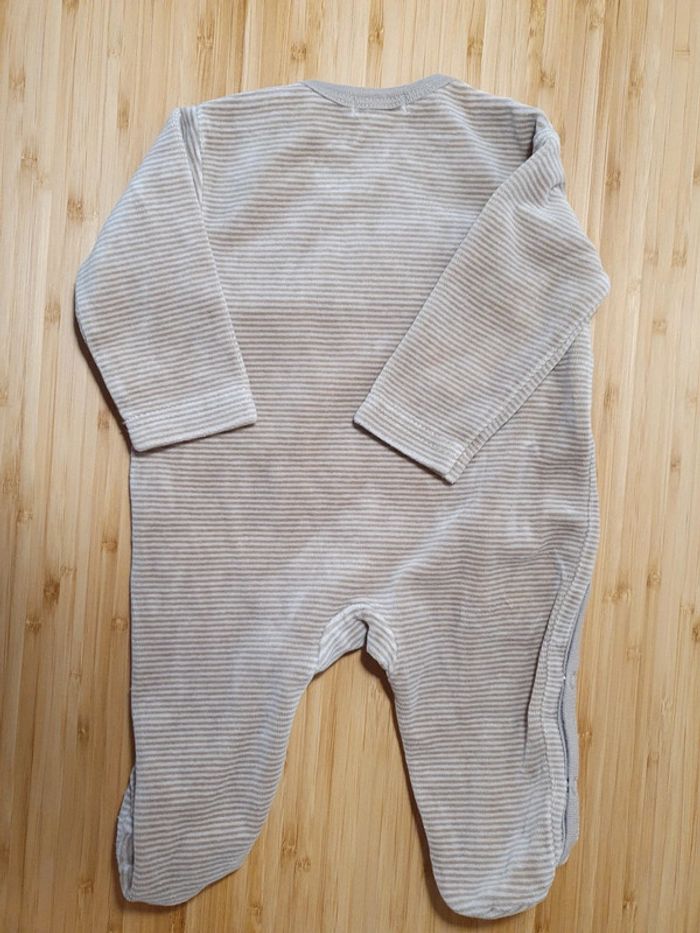 Pyjama velours Grain de blé taille 3 mois 60cm - photo numéro 5