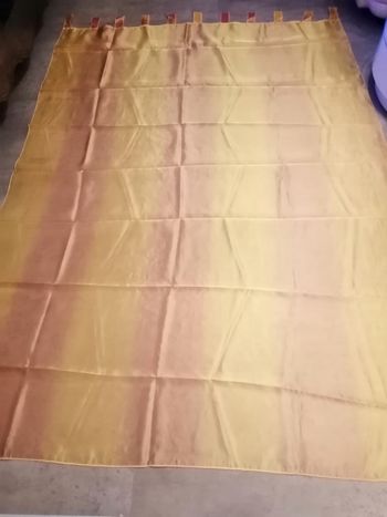 rideau voile jaune rosé