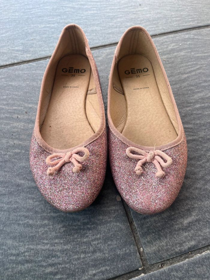 ballerine rose pailletée