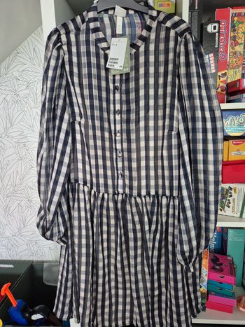 Robe carreaux H&M M neuve