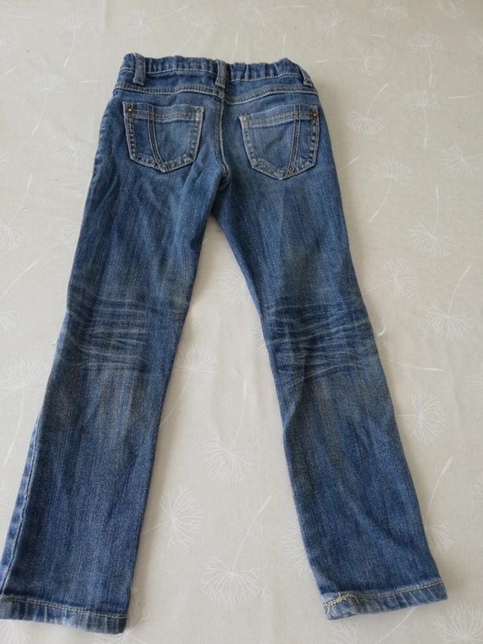 Jeans bleu 5 ans Vny Fraise - photo numéro 3