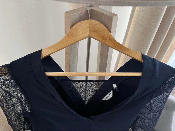 Robe évasée Bleu nuit Naf Naf - photo numéro 3