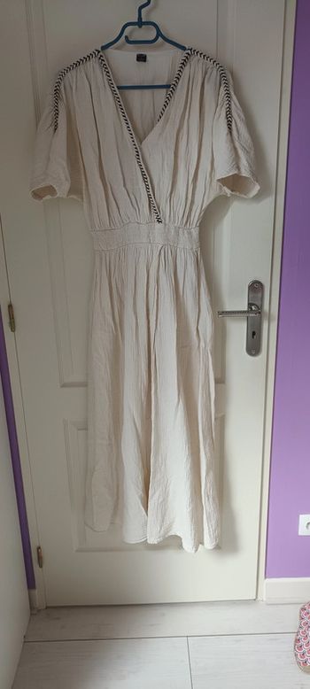 Robe longue beige
