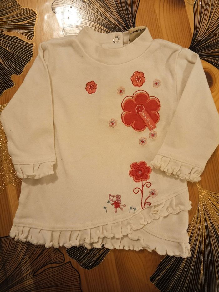 Haut ML "fleurs" _ 3 mois