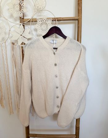 Gilet à Boutonner Ecru 