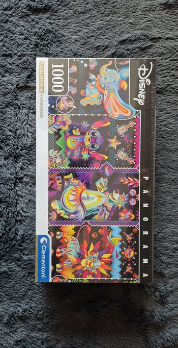 Clementoni | Puzzle Panorama Disney Joys 1000 Pièces | Format Compact 98x33 cm