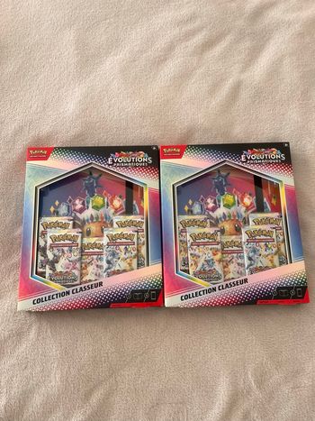 Lot de 2 coffrets classeur pokemon évolutions prismatiques ev8,5