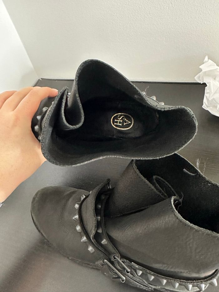 Bottines à clous en cuir véritable ASH T37 - photo numéro 10