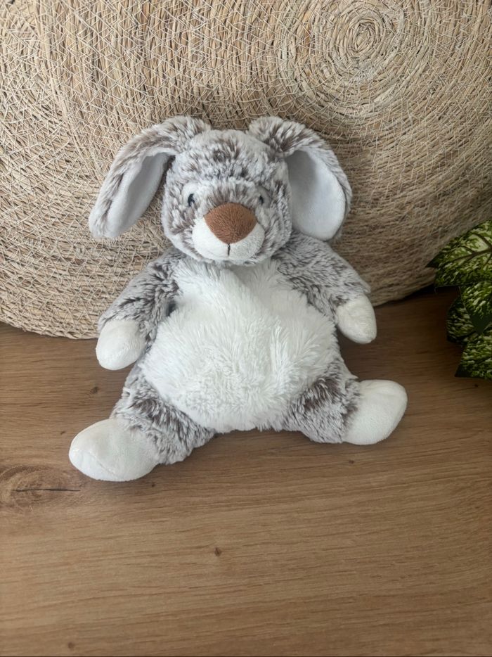 Doudou lapin Marron blanc nicotoy simba - photo numéro 2
