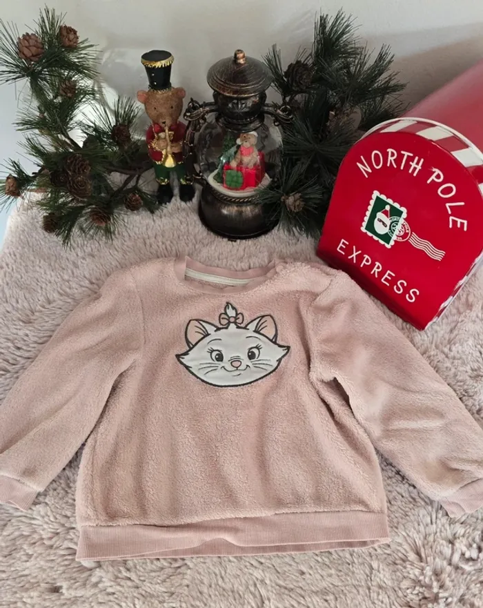 Joli pull Disney Marie, tout doux bébé fille – taille 18 mois