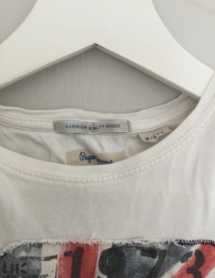 T shirt blanc avec drapeau de l’Angleterre - photo numéro 3