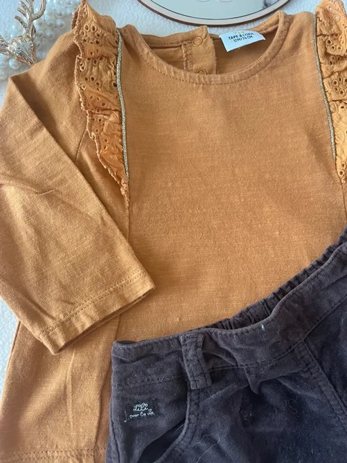 🌼 Ensemble bébé chic et confortable – Tao & Lili Gaufrette 🌼 - photo numéro 2